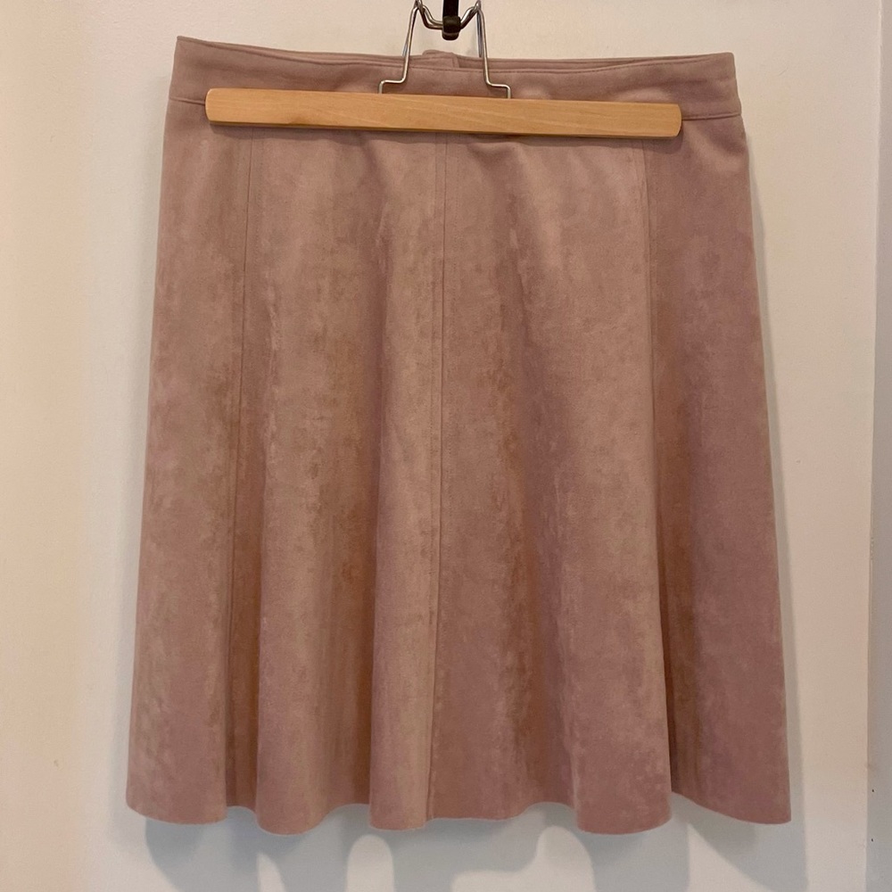 Dusty Pink Suede Skirt